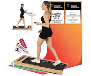 Christopeit Walking Pad 4.2 - tapis de course ultrafin (11 cm), jusqu'à 6 km/h, 7 programmes, écran LED, télécommande, Bluetooth, mesure du pouls, compatible avec Kinomap/Zwift/Fithome, jusqu'à 120 kg