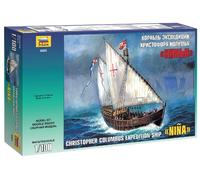Christophe Colombo Caravelle Expedition Ship Caravel Nina 1:100 Model Kit Zvezda