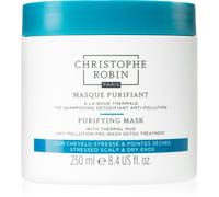 Christophe Robin Purifying Mask With Thermal Mud Masque Purifiant Pour Les Cheveux Exposés À La Pollution De L'air 250 Ml