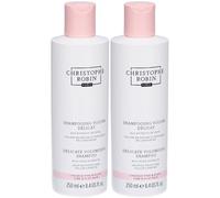 Christophe Robin Shampooing Délicat Volume Aux Extraits De Rose 2x250 ml