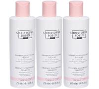 Christophe Robin Shampooing Délicat Volume Aux Extraits De Rose 3x250 ml