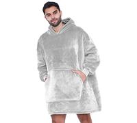 Christopher Huggle Sweat à Capuche surdimensionné pour Homme, Femme, Fille, garçon - Bleu - Taille Unique