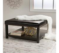 Christopher Knight Home Living Kelapith Banc contemporain en polyuréthane avec support Marron