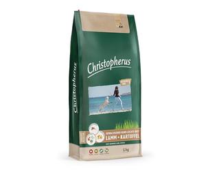 Christopher Light Grainfree - Aliment Complet pour Chiens Adultes avec surpoids ou Faible activité, Nourriture sèche, Agneau + Pommes de Terre, Taille de Crocodile : Environ 1 cm - Chien Adulte