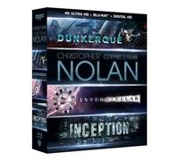 Christopher Nolan - Coffret 3 Films : Inception + Interstellar + Dunkerque - 4k Ultra Hd + Blu-Ray + Digital Hd