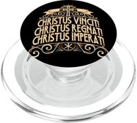 Christus Vincit Christus Regnat Laudes Messe Latine Traditionnelle PopSockets PopGrip pour MagSafe