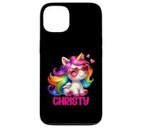 Christy Nom personnalisé Licorne colorée pour Femmes et Filles Coque pour iPhone 13