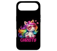 Christy Nom personnalisé Licorne colorée pour Femmes et Filles Coque pour iPhone Air