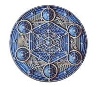 Chrizeltia® | Support Énergétique Métatron Bleu en Bois Naturel 25cm | Recharge et Purification puissante pour Pierres, Cristaux, Bijoux, Pendules | Activé Énergétiquement | Protection & Harmonie