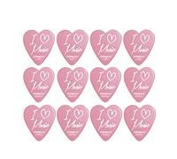 Chromacast "I Love Music" en forme de cœur Pick Lot de 12 en Clair, Moyen et lourd