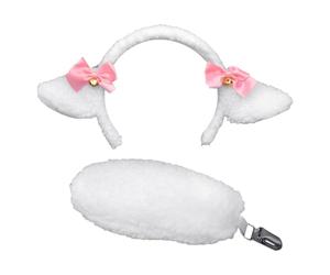 CHROMACRAFT 1 Bandeau Oreilles De Mouton Et 1 Pièce Queue, Accessoires De Cosplay, Accessoires De Costume d'animal, Accessoires De Costume De Fête