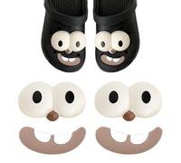 CHROMACRAFT 1 Paire De Boucles De Chaussures Avec De Grands Yeux Et 1 Paire De Boucles De Chaussures Avec Bouche, Décorations De Chaussures Créatives, Décorations De Chaussures Amusantes