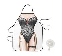 CHROMACRAFT 1 Tablier Licou, 1 Crochet, Tablier Sexy pour Femme, Écharpe À Cravate Créative, Tablier De Cuisine Intéressant, Accessoires De Farce pour Pâtisserie Et Barbecue