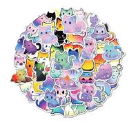 CHROMACRAFT 100 Autocollants De Chat Colorés, Imperméables, Mignons, Créatifs, Pour Enfants, Décoratifs