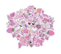 CHROMACRAFT 100 Pièces Autocollants Roses, Mignons Dessins Animés, Décoration, Bricolage, Faciles À Utiliser