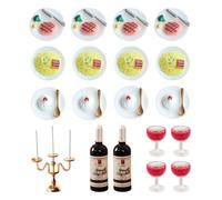 CHROMACRAFT 19 Pièces Modèles De Nourriture Miniatures, Mini Modèles De Nourriture, Ensemble De Nourriture De Maison De Poupée, Accessoires De Jouet De Modèle De Nourriture De Bricolage