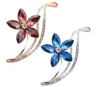 CHROMACRAFT 2 Broches en Forme De Fleur, Broches Vintage pour Femmes, Broches De Robe, Broches Décoratives Élées, Broches Cloutées De Strass