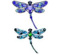 CHROMACRAFT 2 Broches Libellule, Broches Strass, Broches Élées, Broches Vintage Personnalisées, Broches De Décoration De Vêtements, Broches d'animaux