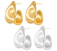 CHROMACRAFT 2 Paires De Boucles d'oreilles pour Femmes, Boucles d'oreilles Géométriques Irrégulières, Boucles d'oreilles Pendantes, Boucles d'oreilles De Personnalité De La Mode