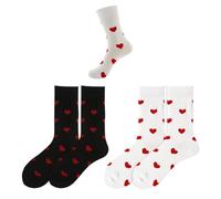 CHROMACRAFT 2 Paires De Chaussettes Imprimées Love, Chaussettes Mi-Mollet Pour Femmes, Chaussettes Mignonnes, Chaussettes Douces Et Respirantes, Chaussettes À La Mode Pour Femmes