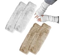 CHROMACRAFT 2 Paires De S En Peluche, S Longs Sans Doigts, S Chauds, S Doux, S Simples Pour Femmes