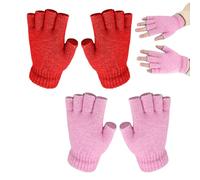 CHROMACRAFT 2 Paires De S Tricotés, S Demi-Doigts Unis Simples, S Sans Doigts Pour Femmes, S Thermiques Tricotés, S Sans Doigts Pour Hommes