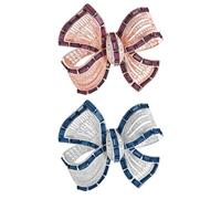 CHROMACRAFT 2 Pièces Broches À Nœud Élées en Strass - Accessoires Vestimentaires Vintage pour Femmes