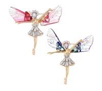 CHROMACRAFT 2 Pièces Broches en Strass, Épingles Personnalisées Créatives, Badges en Métal pour Femmes, Épingles Mode Et Élées, Accessoires De Bijoux Vestimentaires