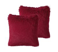 CHROMACRAFT 2 Pièces Housse De Coussin en Peluche et Fausse Fourrure, Pour Siège 45 X 45 et Canapé, À La Voiture