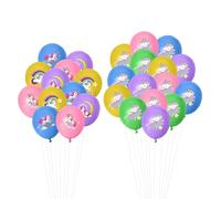 CHROMACRAFT 27 Morceaux De Ballons De Cheval Arc-en-Ciel, Ballons en Latex De Dessin Animé, Jouets Gonflables pour Enfants, Décorations De Fête d'anniversaire, Fournitures De Mise en Scène.