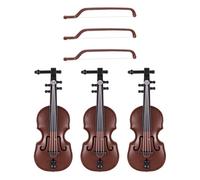 CHROMACRAFT 3 Pièces Mini Violon, Violon Miniature, Modèle D'Instrument De Musique en Bois, Décoration De Modèle D'Instrument De Musique Miniature, Cadeau pour Les Amateurs De Violon