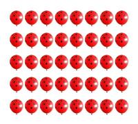 CHROMACRAFT 40 Ballons Coccinelles, Ballons Imprimés Coccinelles, Ballons Rouges Et Noirs, Ballons Décoration De Fête, Ballons Décoration De Chambre, Ballons Anniversaire Enfant