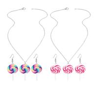 CHROMACRAFT 6Pcs Boucles d'oreilles Pendentif Sucette, Boucles d'oreilles De Bonbons De Simulation Drôles, Adaptées Au Carnaval, Décoration De Fête De Maquillage.