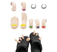 CHROMACRAFT 7 Pièces Accessoires De Chaussures À Bout Simulé, Accessoires De Chaussures Décoratifs Drôles, Accessoires De Chaussures À Bout 3D Drôles, Ensemble D'Accessoires De Chaussures Créatifs