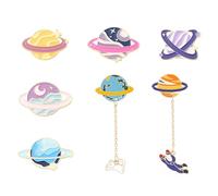 CHROMACRAFT 7 Pièces Broches Planète, Broches Créatives, Broches Intéressantes, Broches Décoratives, Broches pour Enfants, Broches Mignonnes