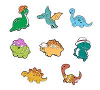 CHROMACRAFT 8 Pièces de Dinosaures Broches Mignonnes et Créatives en Métal Décoratives pour Enfants