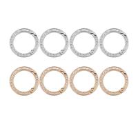 CHROMACRAFT Anneaux À Ressort en Strass 8 Pièces, Boucles Métalliques Simples, Accessoires De Bijoux DIY, Porte-Clés, Boucles De Sac Décoratives