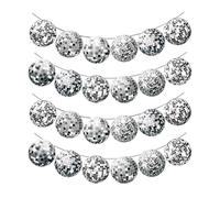 CHROMACRAFT Bannière De Boule Disco 2 Pièces, Bannière Disco Réfléchissante Miroir, Décoration De Fête À Paillettes, Décorations De Bal De Fin D'Année, Adaptées À La Fête, Soirée Dansante