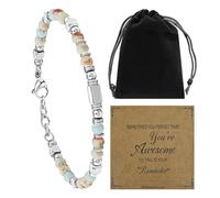 CHROMACRAFT Bracelet De Perles 1 Pièce avec Carte 1 Pièce Et Sac en Flanelle 1 Pièce, Bracelet Style Bohème, Bracelet Femme, Bracelet Cadeau, Bracelet Réglable