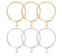 CHROMACRAFT Bracelets Simples 6 Pièces, Bracelets À La Mode, Bracelets Réglables, Matériaux De Bracelet DIY, Fabrication De Bijoux pour Femmes