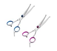 CHROMACRAFT Ciseaux De Toilettage pour Animaux De Compagnie, Outils De Coupe De Poils d'animaux, Ciseaux en Acier Inoxydable, Accessoires De Toilettage pour Animaux De Compagnie 2 Pièces