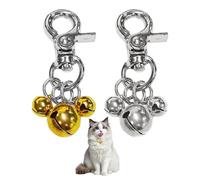 CHROMACRAFT Cloches De Collier pour Animaux De Compagnie 2 Pièces, Décoration De Collier pour Animaux De Compagnie, Cloches en Métal, Accessoires De Collier pour Animaux De Compagnie