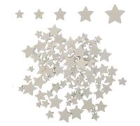 CHROMACRAFT Copeaux De Bois Étoiles Blanches, Décorations Étoiles, Décorations en Bois, Matériaux Artisanaux De Bricolage, Décoration De Bureau, 300 Pièces