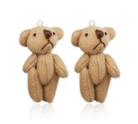 CHROMACRAFT Jouets Mini Ours 2 Pièces, Jouets en Peluche, Jouets Animaux Mignons, Accessoires De Maison De Poupée, Décoration De Maison De Poupée