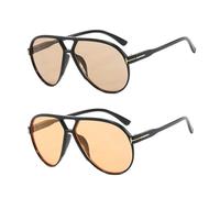 CHROMACRAFT Lunettes De Soleil 2 Pièces, Aviateur, Mode Et Simples, Équipement De Voyage En Plein Air, Rétro