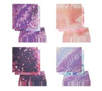 CHROMACRAFT Origami À Motif De Fleurs De Cerisier 120Pcs, Origami Carré Coloré De 15 * 15 Cm, Origami Fait À La Main pour Les Enfants, Origami Artisanal DIY, Ensemble D’Origami De Fleurs