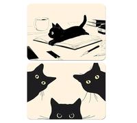 CHROMACRAFT Pack de 2 Tapis de souris drôle et mignon, antidérapant