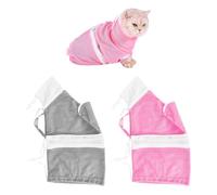 CHROMACRAFT Paquet De 2 Sacs De Lavage pour Chat, Sac De Maintien pour Chat, Sac De Confinement Réglable, Accessoires De Toilettage pour Chat, Fournitures pour Animaux De Compagnie