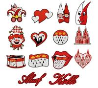 CHROMACRAFT Patchs De Broderie De Dessin Animé 14 Pièces, Patchs Créatifs, Matériel De Couture pour Vêtements, Patchs De Décoration pour Vêtements