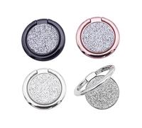 CHROMACRAFT Porte-Anneau Rond 4 Pièces, Support Métallique Créatif, Support pour Téléphone Portable, Support pour Téléphone Portable, Accessoires pour Téléphone Portable